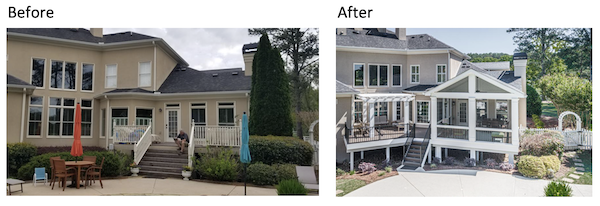 Before and After Bobby Parks Peachtree Decks and Porches