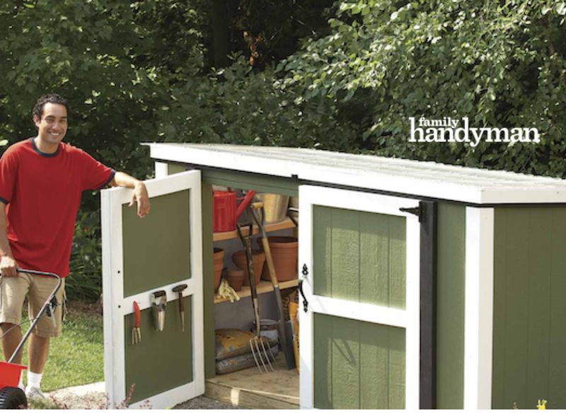 FH outdoor storage locker with logo